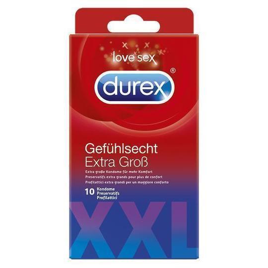 Durex Gefühlsecht Extra Groß XXL Kondome 12pcs Ø 57mm